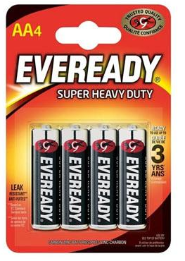 Eveready AA Super Heavy Duty Pack 4's - ONE CLICK SUPPLIES