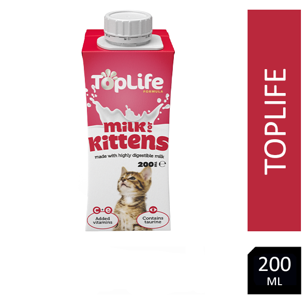 Toplife Formula Lactose Reduced Kitten Milk (200ml) - Pack of 18 - ONE CLICK SUPPLIES