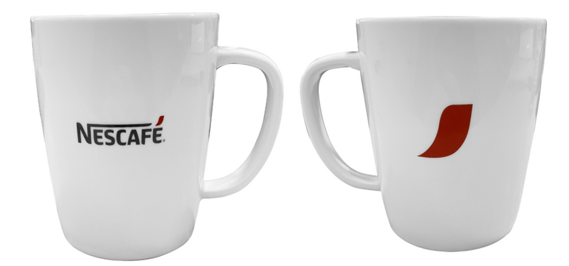 Nescafe Branded 12oz/ 355ml Ceramic Mugs WHITE - ONE CLICK SUPPLIES