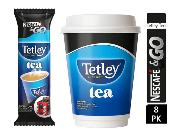 Nescafe &Go! Tetley Tea 8 x 12oz Cups - ONE CLICK SUPPLIES