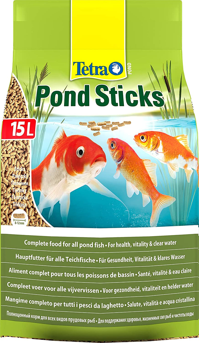 Tetra Pond Sticks, Complete Food for All Pond Fish 15 Litre - ONE CLICK SUPPLIES