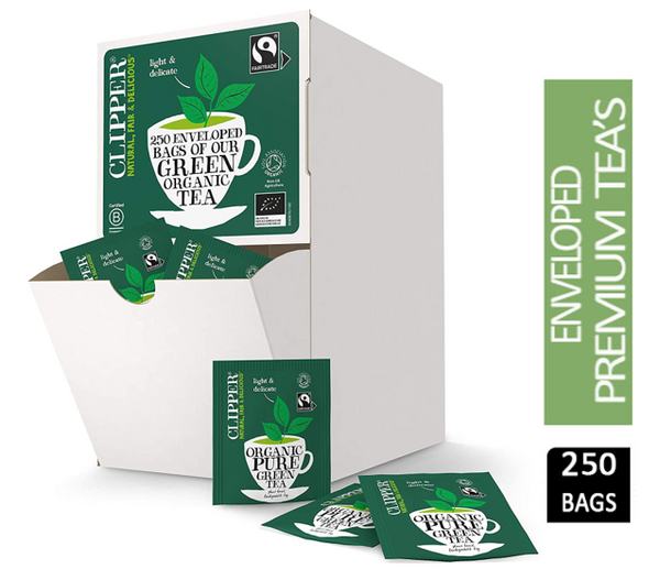 Clipper Organic Green Tea Fairtrade Enveloped (250) - ONE CLICK SUPPLIES