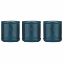 Accents Teal Tea/Coffee/Sugar Canisters 3 Set - ONE CLICK SUPPLIES