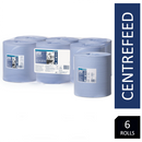 Tork 130035 M2 Wiping Paper Centrefeed Roll Blue 6's - ONE CLICK SUPPLIES