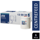 Tork 130034 M2 Wiping Paper Centrefeed Roll White 6's