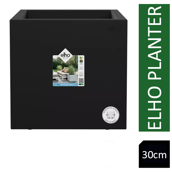 Elho Vivo Next Living Black Square Planter 30cm - ONE CLICK SUPPLIES
