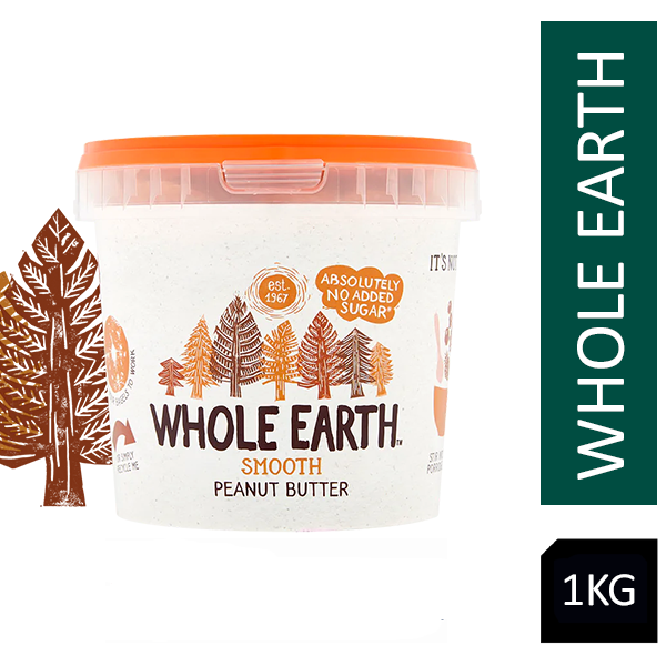 Whole Earth Smooth Peanut Butter 1kg - ONE CLICK SUPPLIES