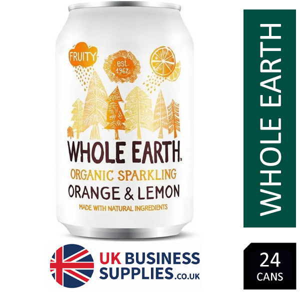 Whole Earth Organic Sparkling Orange & Lemon 24x330ml - ONE CLICK SUPPLIES