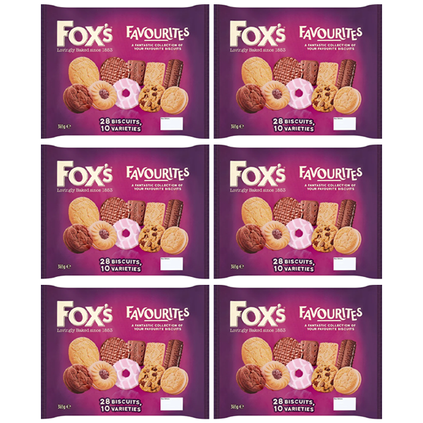 Fox's Favourites Assortment Biscuit Selection Pack 6 x 365g - ONE CLICK SUPPLIES