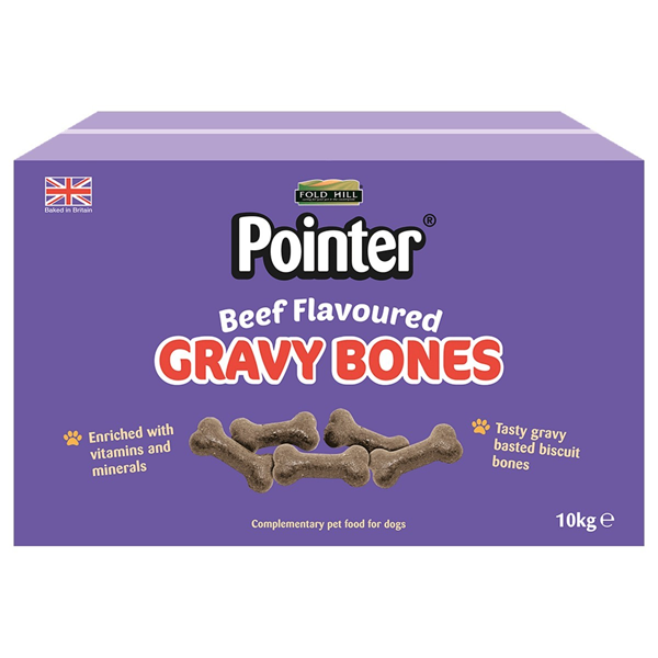 Fold Hill Pointer Gravy Bones Beef Flavoured 10kg - ONE CLICK SUPPLIES