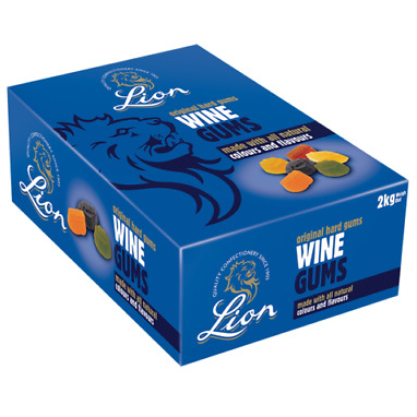 Lion Famous Original Wine Gums - 2kg Box - ONE CLICK SUPPLIES