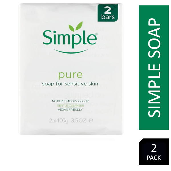 Simple Soap 2 x 100g Bars Per Pack - ONE CLICK SUPPLIES