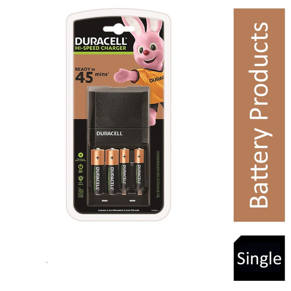 Duracell Hi-Speed Ready in 45 Minutes Battery Charger & 4 Batteries - ONE CLICK SUPPLIES