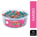 Haribo Fizzy Bubblegum Bottle Sweets Tub 75's - ONE CLICK SUPPLIES