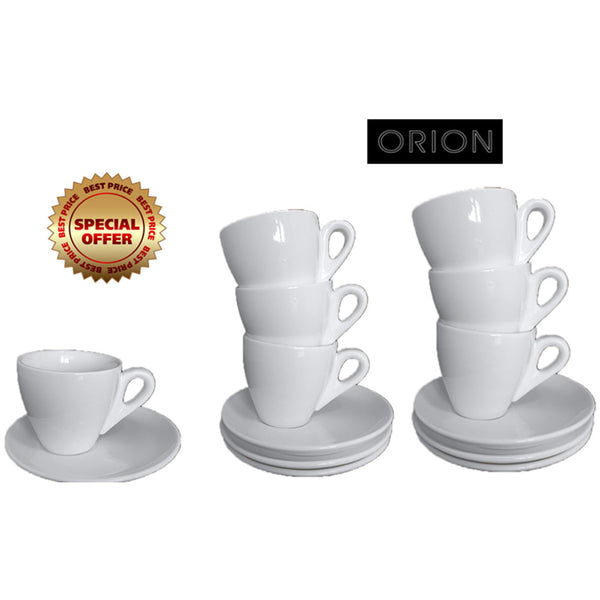 Orion White Coffee Cup 160ml & Saucer 14cm - ONE CLICK SUPPLIES