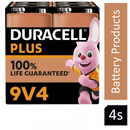 Duracell 9V Plus Power Battery Pack 4's - ONE CLICK SUPPLIES