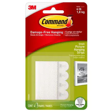 3M Command 17202 Small Picture Hanging Strips 4 Pack - ONE CLICK SUPPLIES