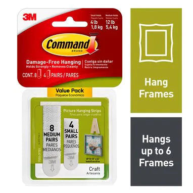 Command™ 17203 Small & Medium Picture Hanging Strips Value Pack - ONE CLICK SUPPLIES