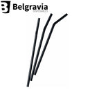 Belgravia Black PLA Bio Plastic Bendy Straws, 6mm Pack 250's - ONE CLICK SUPPLIES