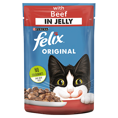 Felix Original Cat Food with Beef in Jelly (120x100g Pouches) - ONE CLICK SUPPLIES