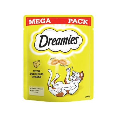Dreamies Cat Treats with Cheese Mega Pack 200g - ONE CLICK SUPPLIES