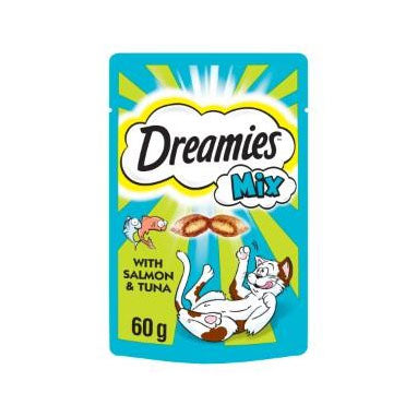 Dreamies Mix Cat Treats with Salmon and Tuna 8 x 60g {Full Case} - ONE CLICK SUPPLIES