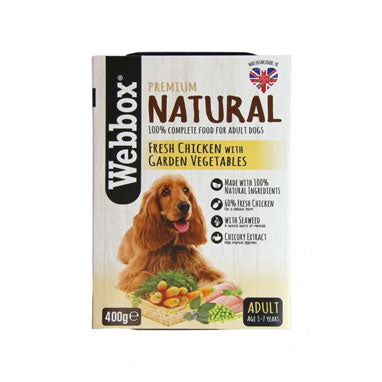 Webbox Adult Dog Food Chicken, Vegetables & Brown Rice 7 x 400g - ONE CLICK SUPPLIES