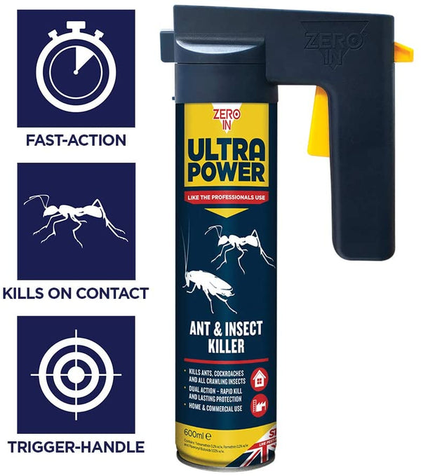 Zero In Ultra Power Ant & Insect Killer 600ml (ZER554) - ONE CLICK SUPPLIES
