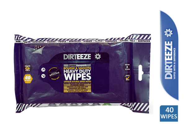 Dirteeze Rough and Smooth Scrubbing Trade Wipes, 40-Count Flowpack - ONE CLICK SUPPLIES