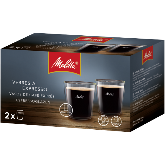 Melitta Espresso Double Walled Glass Set 80ml {2 Pack} - ONE CLICK SUPPLIES