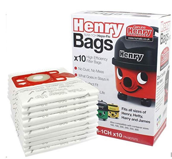 Numatic Vacuum Cleaner Bags For Henry Vacuum Cleaners (Pack of 10) KNI1C - ONE CLICK SUPPLIES