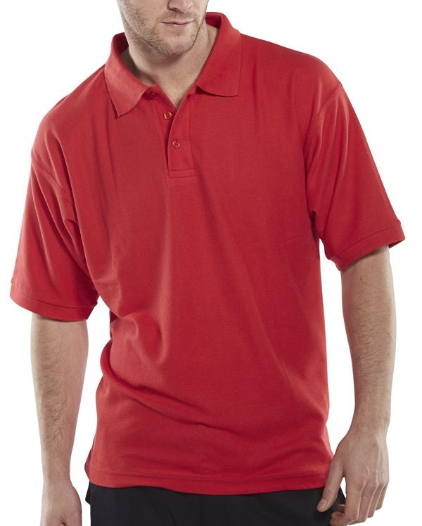 Basic Polo Shirt RED {All Sizes} - ONE CLICK SUPPLIES