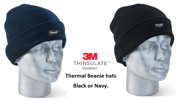 Beeswift 3M Thinsulate Branded Beenie Hat One Size {Navy Blue or Black} - ONE CLICK SUPPLIES
