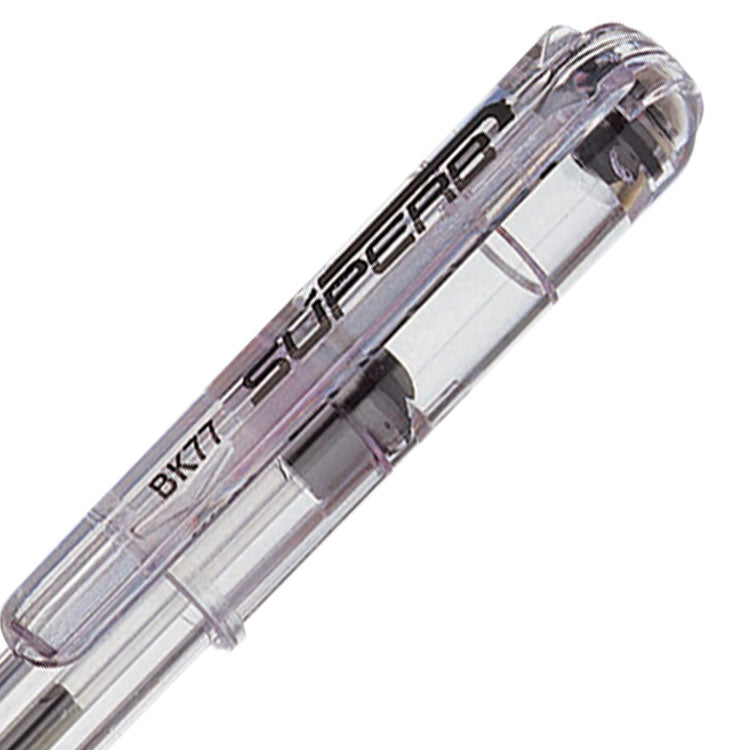 Pentel Superb Ballpoint Pen 0.7mm Tip 0.25mm Line Black (Pack 12) BK77-A - ONE CLICK SUPPLIES