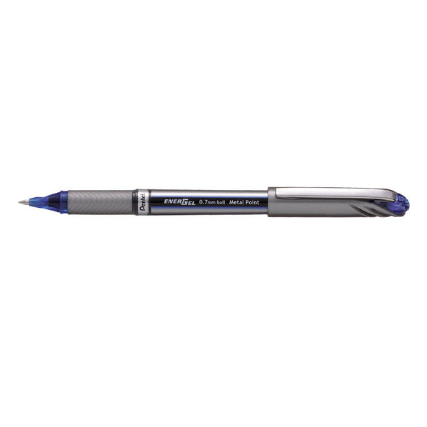 Pentel Energel+ Gel Rollerball Pen 0.7mm Tip 0.35mm Line Blue (Pack 12) - BL27-CX - ONE CLICK SUPPLIES