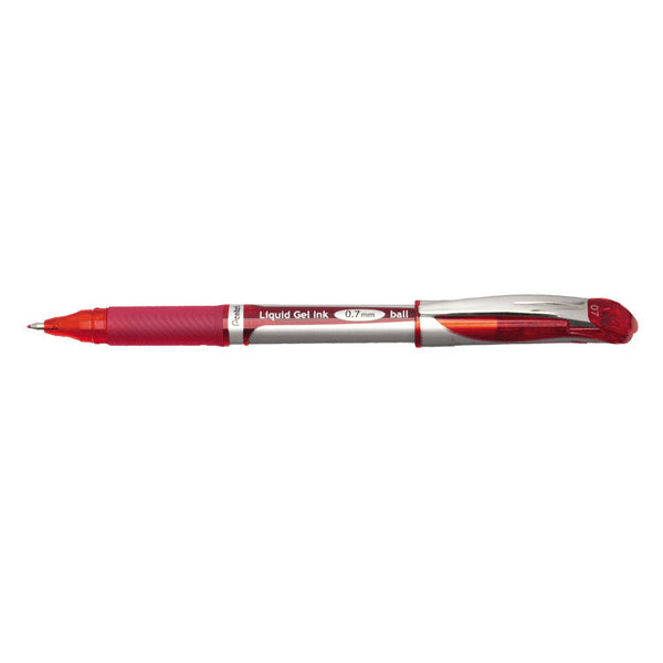Pentel Energel XM Gel Rollerball Pen 0.7mm Tip 0.35mm Line Red (Pack 12) - BL57-BO - ONE CLICK SUPPLIES