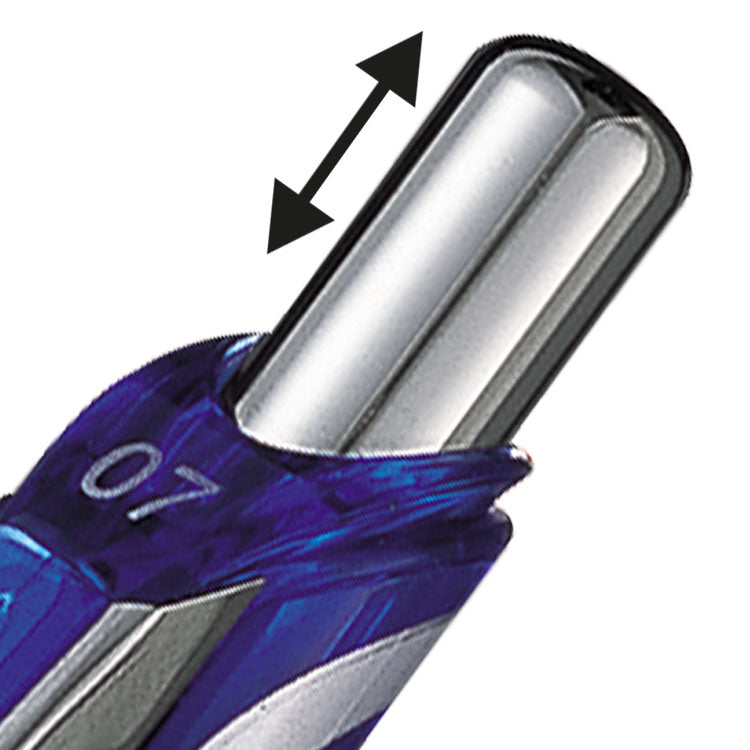 Pentel Energel XM Retractable Gel Rollerball Pen 0.7mm Tip 0.35mm Line Blue (Pack 12) - BL77-CO - ONE CLICK SUPPLIES