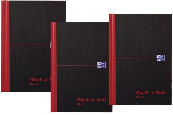 Black n' Red Casebound Smart Ruled Hardback Notebook A4 100080428 {3 Pack} - ONE CLICK SUPPLIES