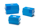 ValueX Deflecto Card Index Box 8x5 inches / 203x127mm Blue - CP012YTBLU - ONE CLICK SUPPLIES