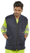 Hi Visibility Body Warmer Reversible in YELLOW {All Sizes} - ONE CLICK SUPPLIES
