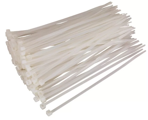 White Cable Ties 200x4.6mm Pack 100's - ONE CLICK SUPPLIES