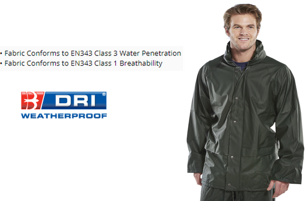 Beeswift Olive Green Beeswift Super Weatherproof Jacket Class 3 Water Penetration {All Sizes} - ONE CLICK SUPPLIES