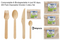 Belgravia- 400 Pack Disposable Wooden Cutlery Set - 100 Dessert Spoons, 100 Forks, 100 Knives, 100 Teaspoons - ONE CLICK SUPPLIES