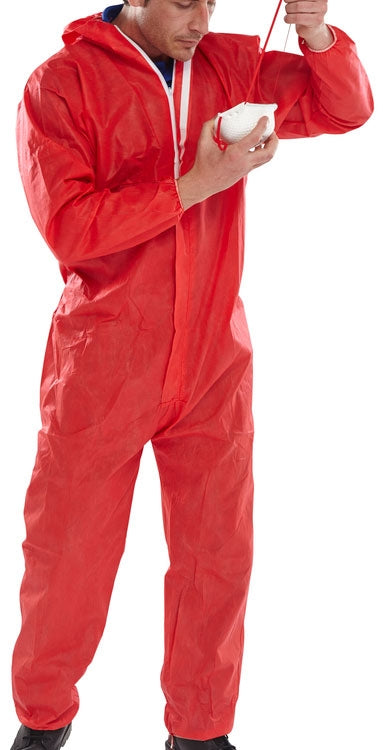Beeswift Once Red Small Disposable Coverall - ONE CLICK SUPPLIES