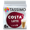 Tassimo Costa Latte Coffee Capsules (5 x 16 Pods,40 Servings) - ONE CLICK SUPPLIES