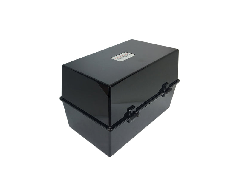 ValueX Deflecto Card Index Box 5x3 inches / 127x76mm Black - CP010YTBLK - ONE CLICK SUPPLIES