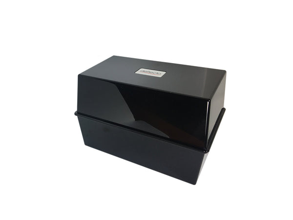 ValueX Deflecto Card Index Box 6x4 inches / 152x102mm Black - CP011YTBLK - ONE CLICK SUPPLIES