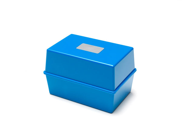 ValueX Deflecto Card Index Box 6x4 inches / 152x102mm Blue - CP011YTBLU - ONE CLICK SUPPLIES