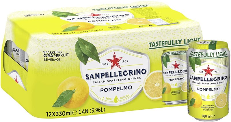 San Pellegrino Sparkling Grapefruit (Pompelmo) Cans 24x330ml - ONE CLICK SUPPLIES