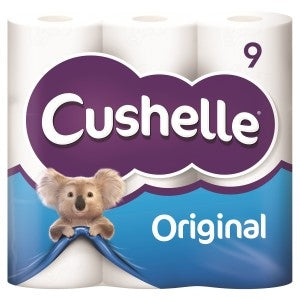 Cushelle 2ply Original Toilet Tissue 9 Roll White - ONE CLICK SUPPLIES